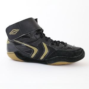 Matman Youth Wrestling Shoes Black Gold Size 5